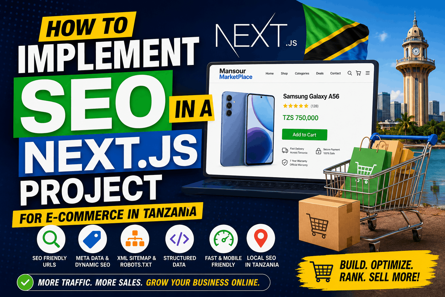 How to Implement SEO in a Next.js E-commerce Project for Tanzanian Businesses